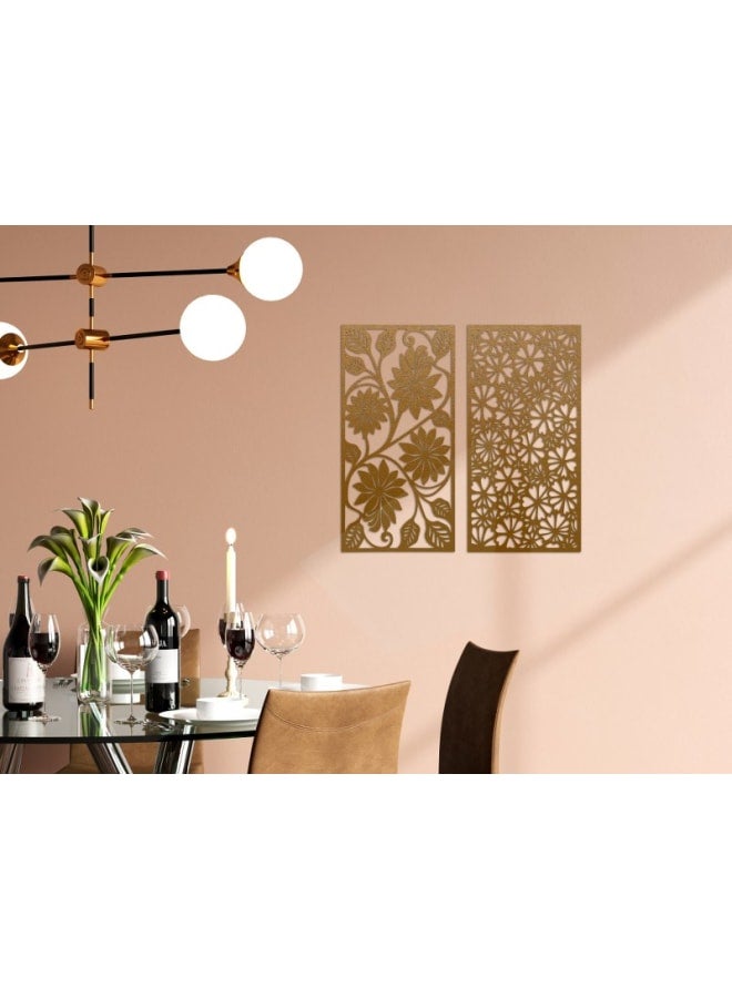 هوم جاليري لوحة فنية جدارية من خشب الكرمة الزهرية والمرج - Image 3