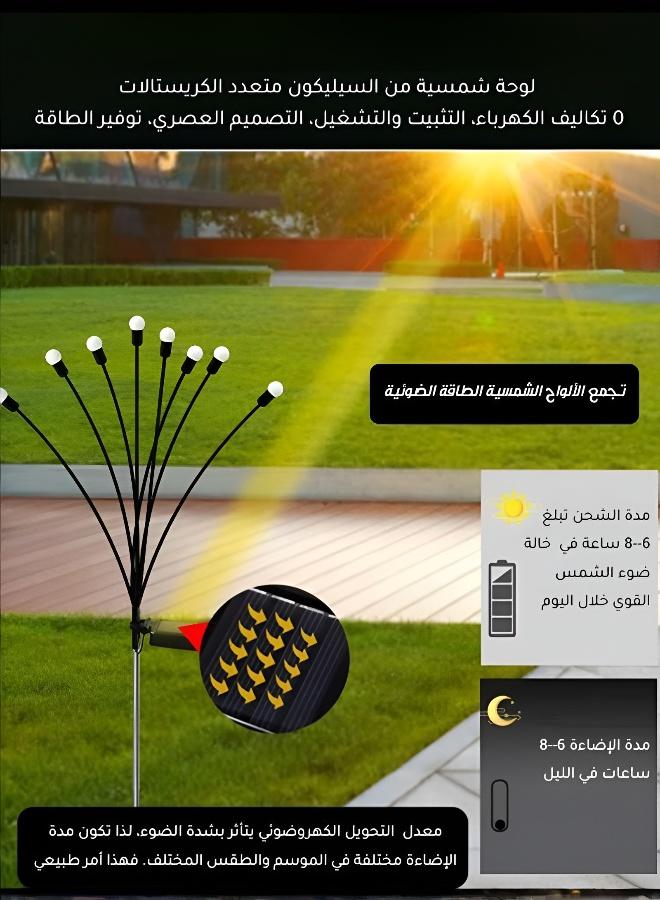 أضواء اليراعات الشمسية | إضاءة زينة خارجية مقاومة للماء لرمضان والحديقة - Image 4