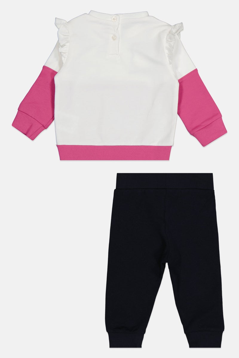 guru G99 By Guru Toddlers Girl 2 Pieces Brand Logo Top With Bottom Set, Multicolor - Image 2