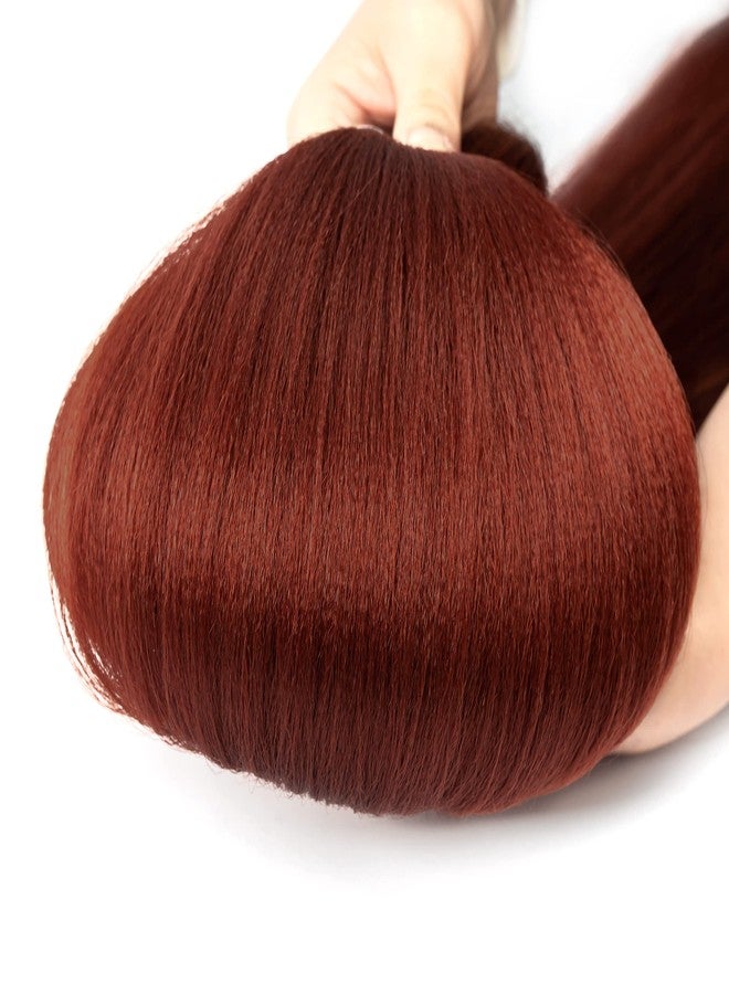 ShowCoco Pre Stretched Braiding Hair Copper Red Long Braid 32 Inch 8 Packs Braiding Hair Extensions Professional Synthetic Fiber Crochet Twist Braids(32inch,#350) - Image 5