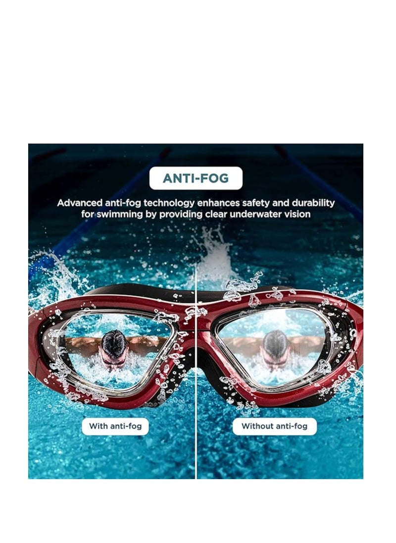 ENDLESS  Premium Swimming Goggle with Anti-Fog and UV Protection | Stylish Big Frame for more Visibility | Soft Silicone Gasket for Leak Proof | With Hard Case  - Image 5