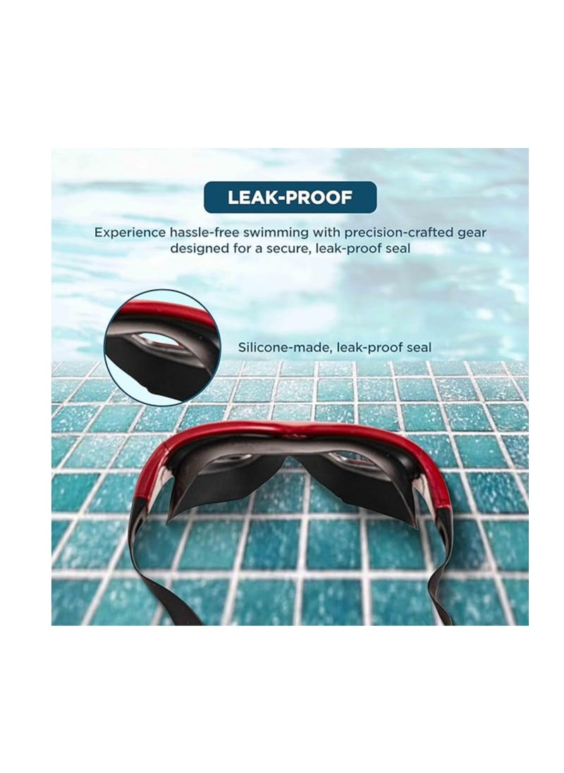 ENDLESS  Premium Swimming Goggle with Anti-Fog and UV Protection | Stylish Big Frame for more Visibility | Soft Silicone Gasket for Leak Proof | With Hard Case  - Image 4