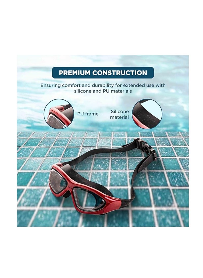 ENDLESS  Premium Swimming Goggle with Anti-Fog and UV Protection | Stylish Big Frame for more Visibility | Soft Silicone Gasket for Leak Proof | With Hard Case  - Image 3