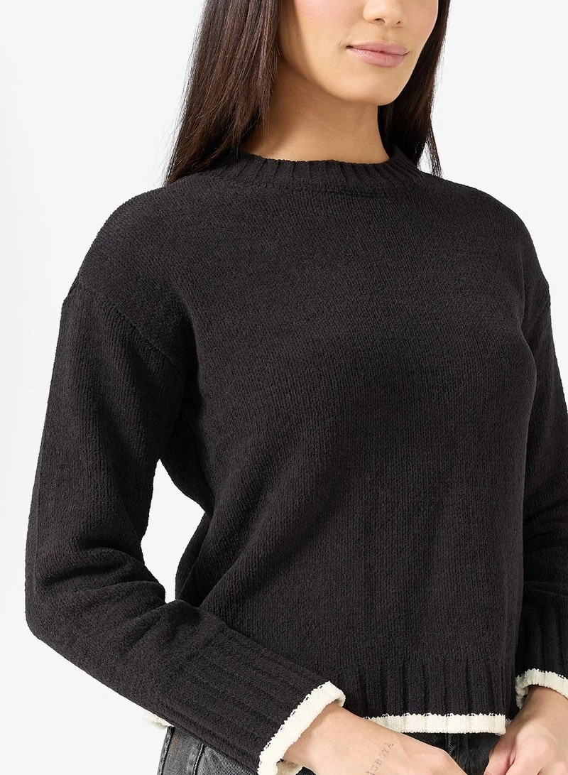 VERO MODA Vmshadow Long Sleeve Crew Neck Pullover Sweater