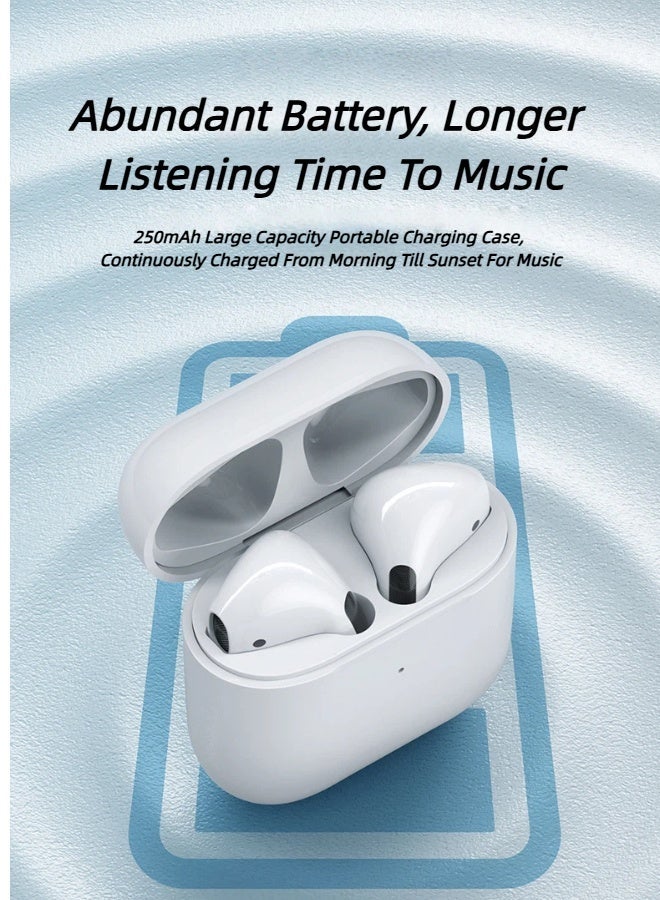 REMAX TWS-10i True Wireless Earbuds, Stereo Music, Call, Gaming Headset, Bluetooth 5.0, Comfortable Fit, Long Battery Life, Fast Charging, Compact and Portable, With Android/iPhone/iOS Devices, White - Image 2