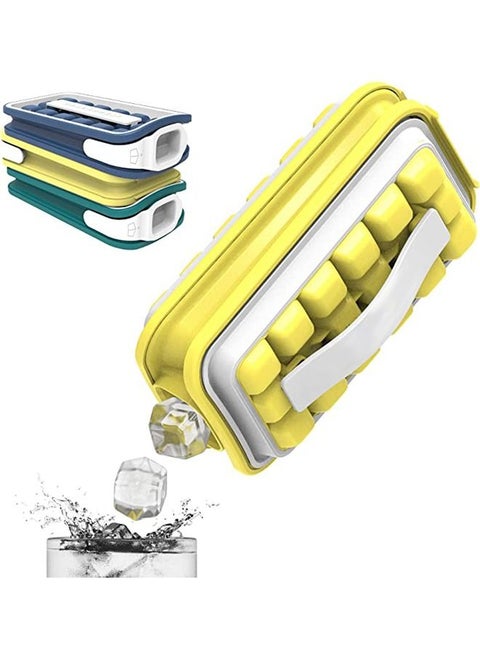 The Sanitary Silicone Ice Cube Tray With Lid - Disassemble these Ice Trays for Freezer for Easy Cleaning - ice cube maker makes 18 ice cubes
