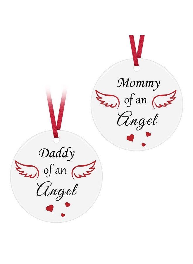 Xiahuyu Loss Memorial Gifts Mommy of an Angel Daddy of an Angel Ceramic Ornaments Miscarriage Keepsake Pregnancy Loss Gifts Baby Memorial Gifts Sympathy Gifts for Infant Loss Child Loss - Image 1