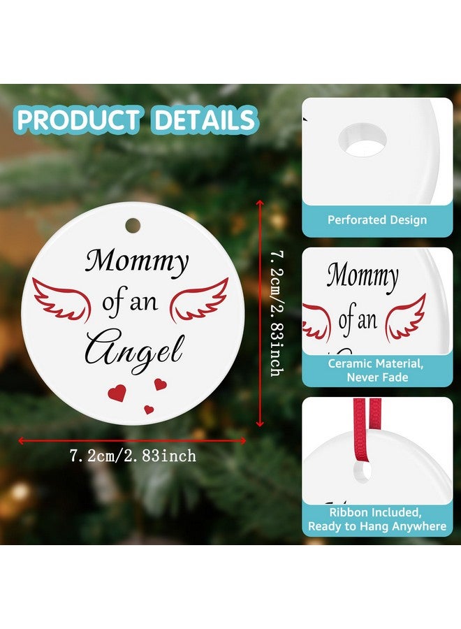 Xiahuyu Loss Memorial Gifts Mommy of an Angel Daddy of an Angel Ceramic Ornaments Miscarriage Keepsake Pregnancy Loss Gifts Baby Memorial Gifts Sympathy Gifts for Infant Loss Child Loss - Image 2