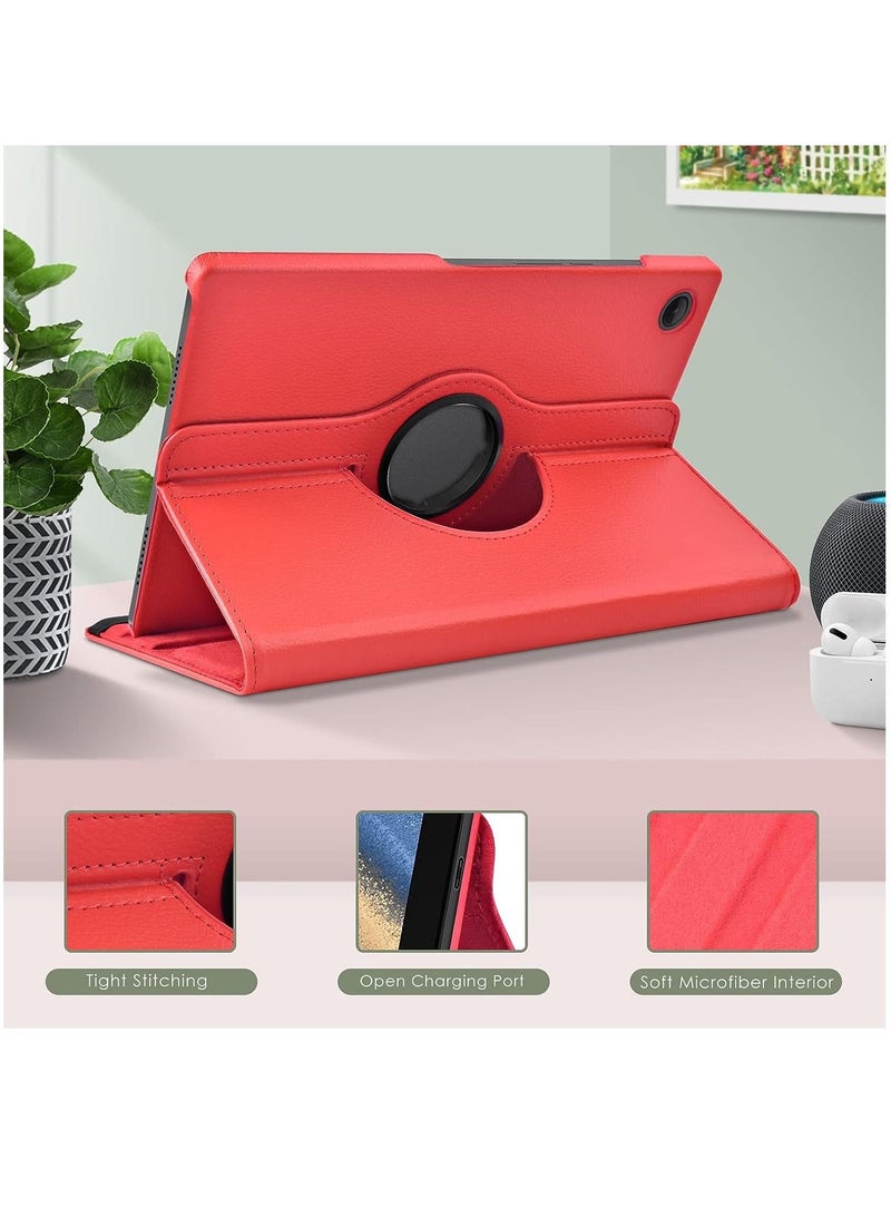 ELTRAZONE Case Compatible with Galaxy Tab A8 10.5" Case (SM-X200/X205/X207), Galaxy Tab A8 Case 10.5 inch,Auto Sleep/Wake 360° Rotating Stand Folio Leather Case for Tab A8 2022 (Red) - Image 5
