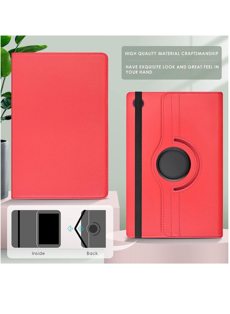 ELTRAZONE Case Compatible with Galaxy Tab A8 10.5" Case (SM-X200/X205/X207), Galaxy Tab A8 Case 10.5 inch,Auto Sleep/Wake 360° Rotating Stand Folio Leather Case for Tab A8 2022 (Red) - Image 2