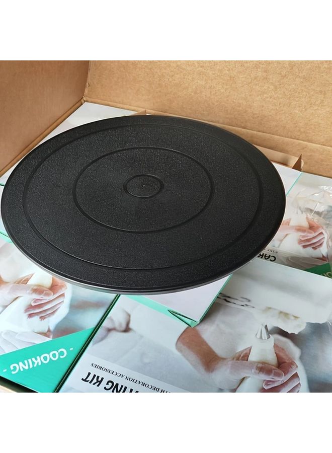 Black 11 Inch Lightweight Spinning Turntable For Cake Decorating Painting And Display - Image 4