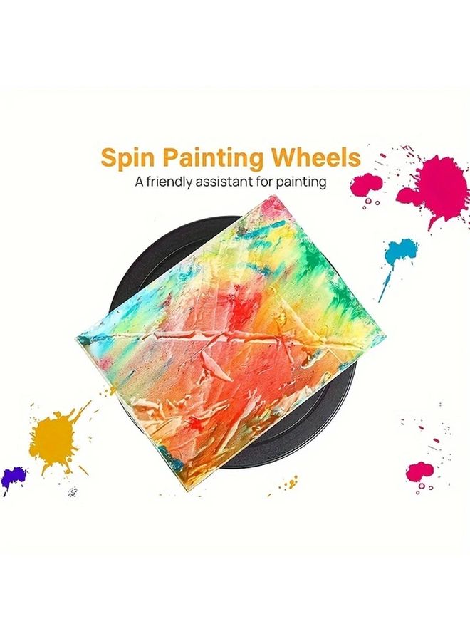 Black 11 Inch Lightweight Spinning Turntable For Cake Decorating Painting And Display - Image 3
