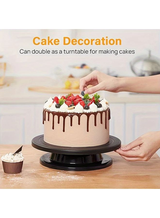 Black 11 Inch Lightweight Spinning Turntable For Cake Decorating Painting And Display - Image 5