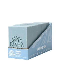 Pacha Soap Co Pacha Sand & Sea Bar Soap 5 Pack | Premium, Handcrafted, Hydrating | Natural Face Wash, Hand Cleanser, Body Wash | Soothing Essential Oils, 4 oz  - Image 1