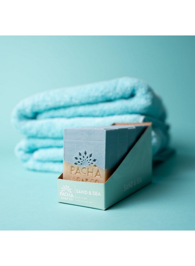 Pacha Soap Co Pacha Sand & Sea Bar Soap 5 Pack | Premium, Handcrafted, Hydrating | Natural Face Wash, Hand Cleanser, Body Wash | Soothing Essential Oils, 4 oz - Image 2