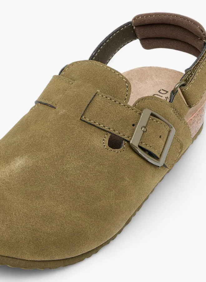 Mister Duchini Boys Solid Closed Toe Sandals With Hook And Loop Closure