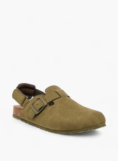 Mister Duchini Boys Solid Closed Toe Sandals With Hook And Loop Closure
