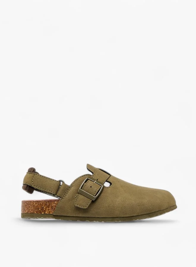 Mister Duchini Boys Solid Closed Toe Sandals With Hook And Loop Closure