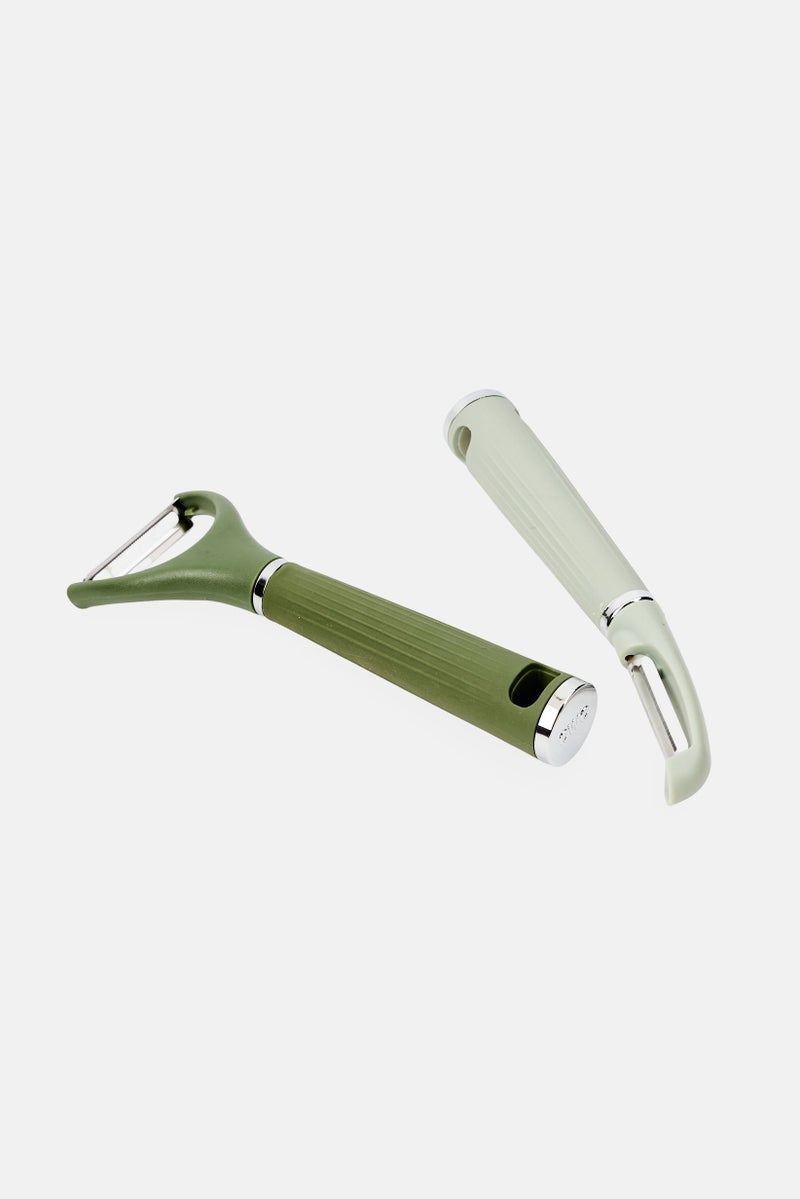 COOK WITH COLOR 2 Pieces Stainless Steel Vegetable Peeler Set - Image 2