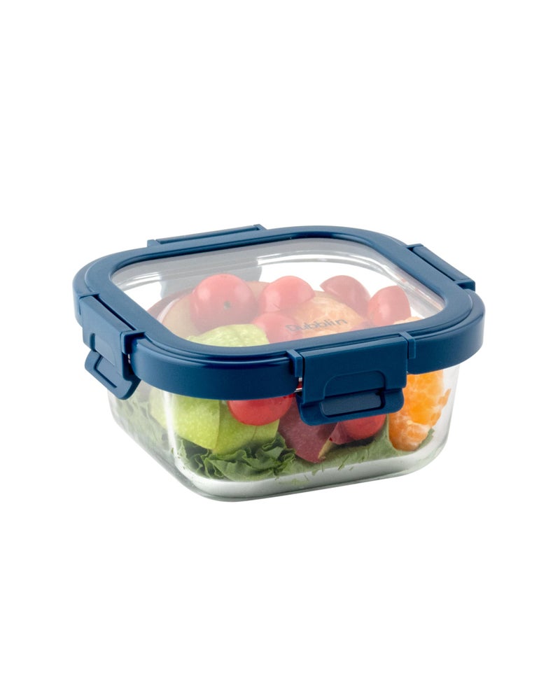 DUBBLIN Keep In Glass Borosilicate Glass Container 530ml - Square, Clear | Oven, Freezer & Microwave Safe Storage Solution (1 Piece) - Image 1
