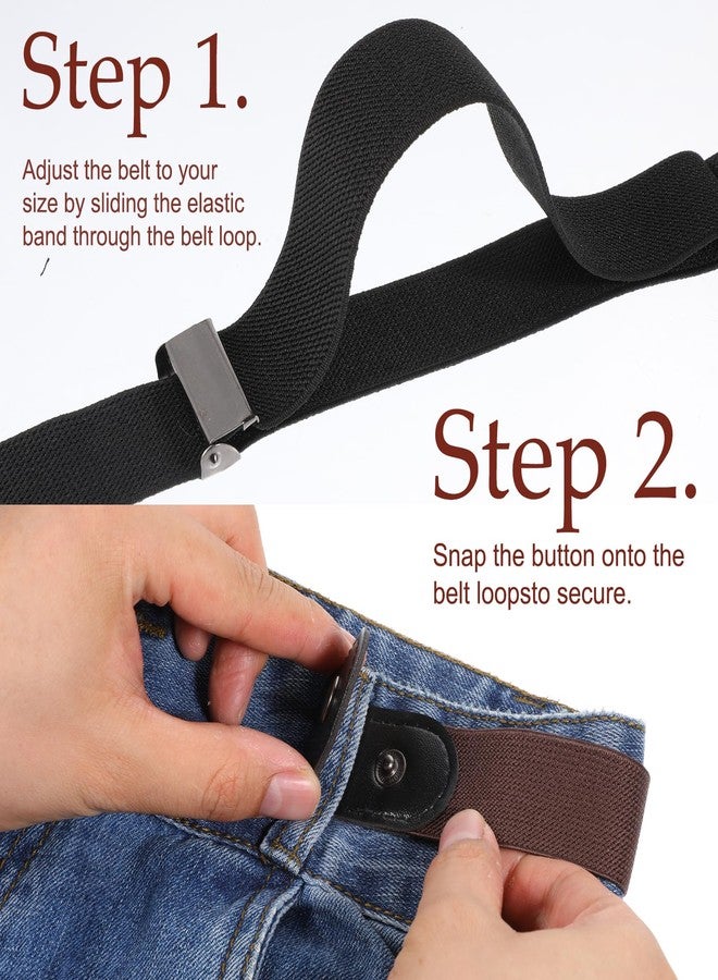 JJUNW 3 PCS No Buckle Stretch Belts for Toddler, 3 Colors No Buckle Belt for kids Adjustable Kids Elastic Belt for Boy Girl Causal Pants Jeans - Image 5