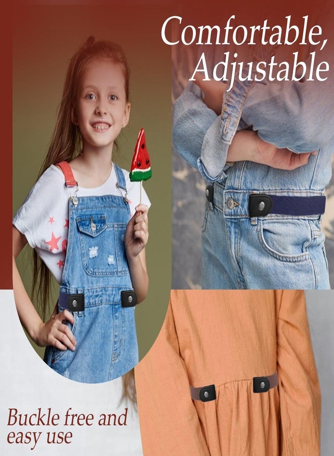 JJUNW 3 PCS No Buckle Stretch Belts for Toddler, 3 Colors No Buckle Belt for kids Adjustable Kids Elastic Belt for Boy Girl Causal Pants Jeans - Image 4