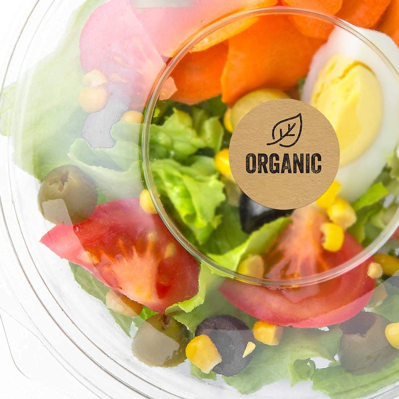 SBlabels Organic Made Stickers / 1" Inch Round Natural Kraft Organic Stickers/Organic Labels 500 Labels per roll - Image 5