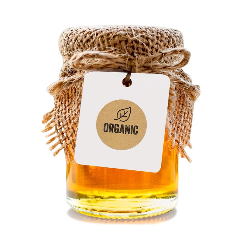 SBlabels Organic Made Stickers / 1" Inch Round Natural Kraft Organic Stickers/Organic Labels 500 Labels per roll - Image 4