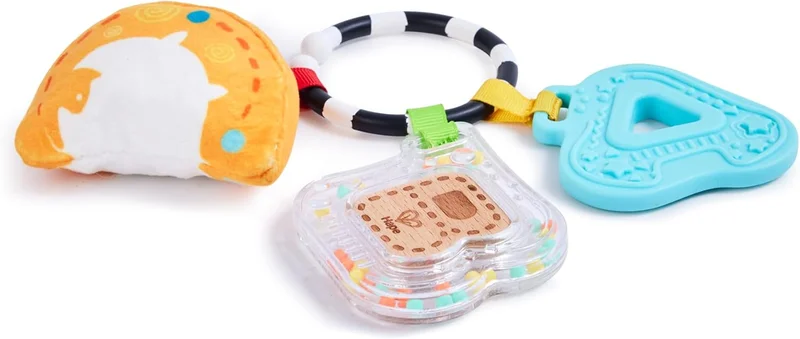 Hape Hape Sensory ABCs Playset Baby Toy – Infant Teether, Rattle & Plush Sensory Set
