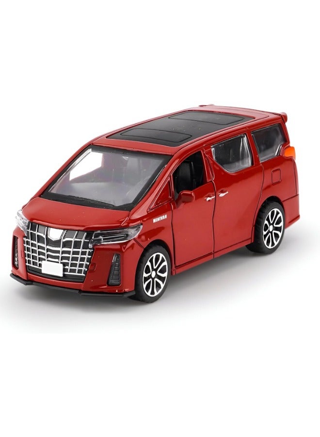 حديقة الألعاب سيارة نموذجية فاخرة متعددة الأغراض بمقياس 1:32 مصبوبة بالقالب مع أضواء وصوت وأبواب قابلة للفتح، مركبة عرض مصغرة متينة من سبائك معدنية لعرض هواة الجمع