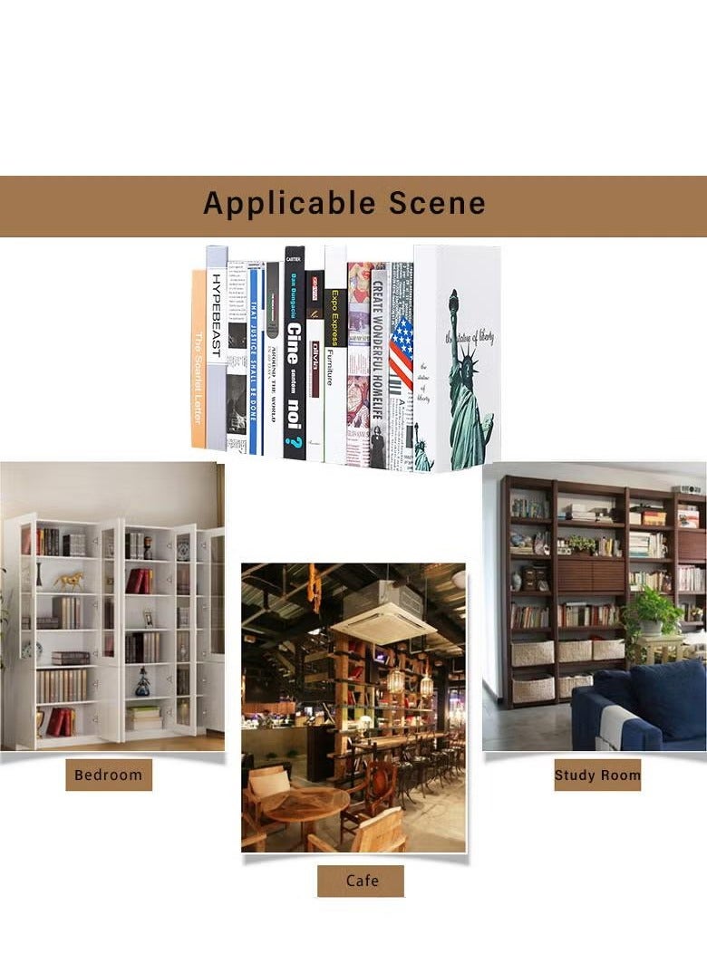 GGOOT 12 Pcs Bookshelf Decor, Fake Decorative Books, Decoration for Home Office Bar Table Shelf, Fold yourself - Image 4