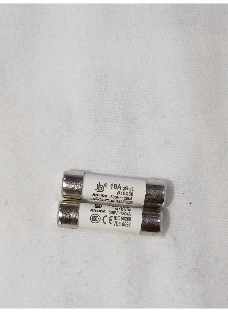 Jinlida فيوز خرطوشة سيراميك 10x38 16A 500V-120kA - Image 2