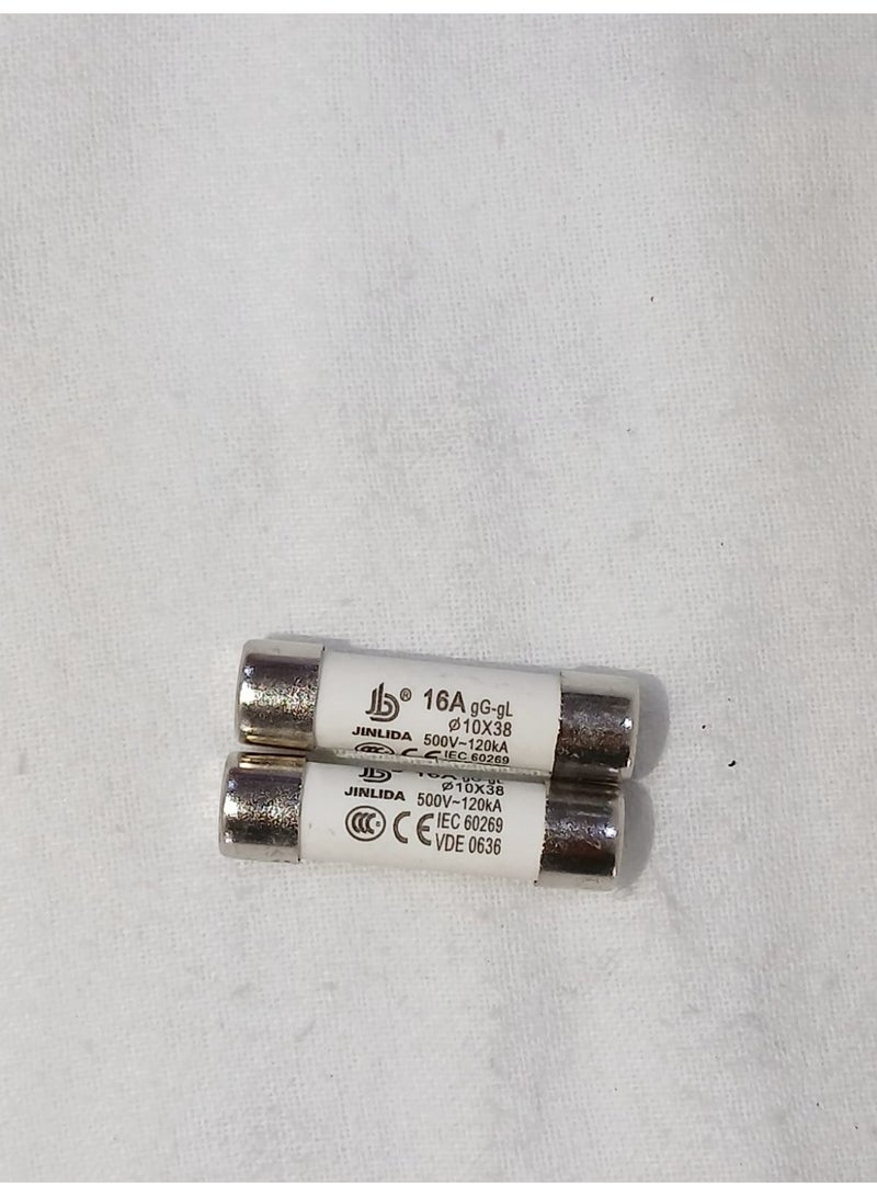 Jinlida فيوز خرطوشة سيراميك 10x38 16A 500V-120kA - Image 1