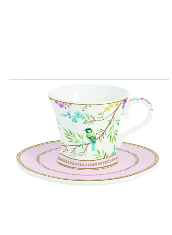 Easy Life Birds Melody Coffee Cup and Saucer Set Multicolor 80ml R1787SABU#BIME