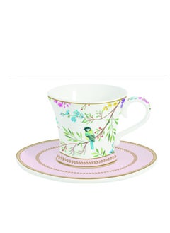 Easy Life Birds Melody Coffee Cup and Saucer Set Multicolor 80ml R1787SABU#BIME  - Image 1