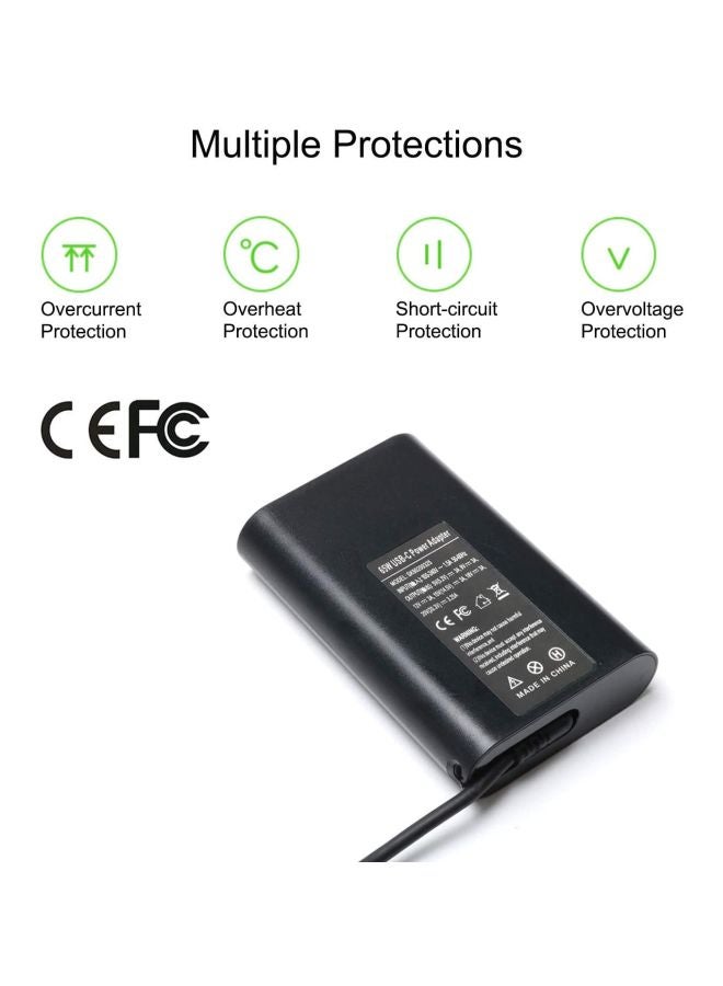 ديل محول شاحن USB للسيارة أسود - Image 5