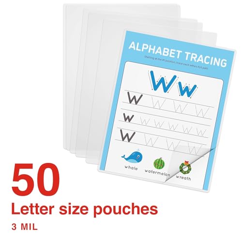 Staples أكياس الترقق الحراري بحجم الرسالة من ستابلز، 3 مل، 50 حزمة - Image 2