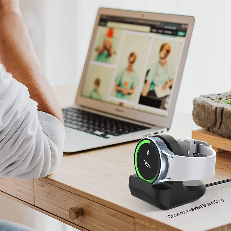Charger Stand for Samsung Galaxy Watch 7/FE/6/5/4 40mm 44mm, Watch 6/4 Classic 43mm 47mm/42mm 46mm, Watch 5 Pro 45mm,Silicone Charging Dock Station Nightstand Cable Management for Samsung - Image 4