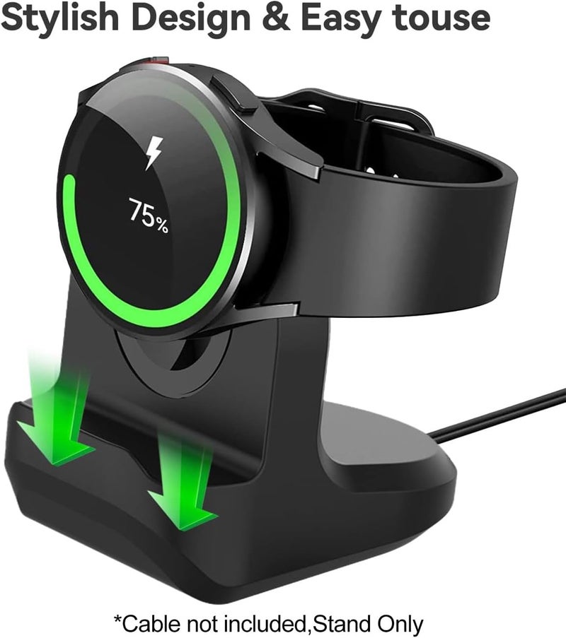 Charger Stand for Samsung Galaxy Watch 7/FE/6/5/4 40mm 44mm, Watch 6/4 Classic 43mm 47mm/42mm 46mm, Watch 5 Pro 45mm,Silicone Charging Dock Station Nightstand Cable Management for Samsung - Image 3
