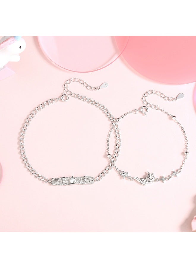 Starry Unicorn Couple Bracelets - Enchanting Matching Jewelry Set - Image 3