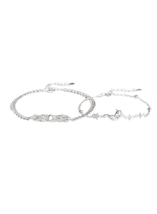 Starry Unicorn Couple Bracelets - Enchanting Matching Jewelry Set - Image 2