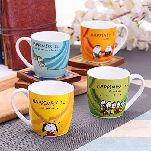 Clay Craft Ceramic Coffee Mugs - Set of 4, Multicolour, 220ml - Image 2
