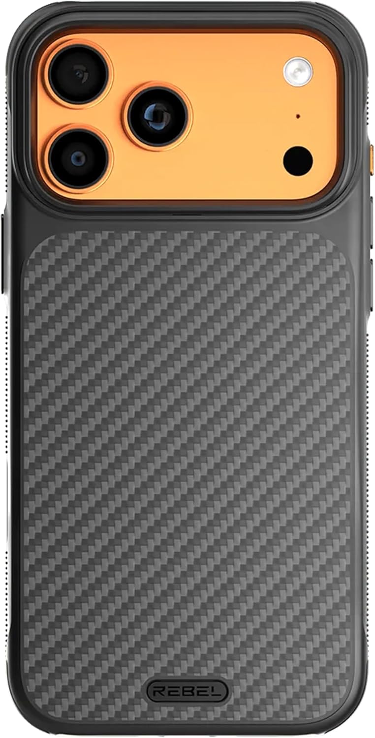 ريبل علبة لهاتف iPhone 17 Pro Max [الجيل السابع - ألياف الأراميد] متوافقة بقوة مع MagSafe، جوانب مانعة للانزلاق، زوايا مقاومة للصدمات، عدسة وأزرار معدنية، تصميم حماية مطور، هاتف 6.9 بوصة 2025 (أسود) - Image 4