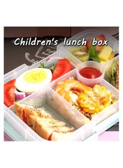 Cool Baby COOLBABY Kids Lunch Box, Bento Box for Kid with 6 Compartments, Suitable for Microwave and Dishwasher, 920ml Lunch Container for Kids(Blue）  - Image 2