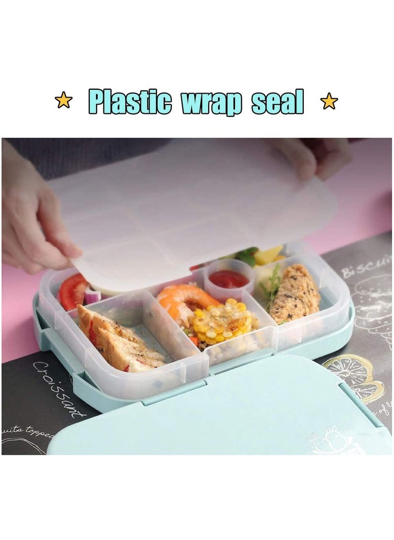 COOLBABY Kids Lunch Box, Bento Box for Kid with 6 Compartments, Suitable for Microwave and Dishwasher, 920ml Lunch Container for Kids(Blue）
