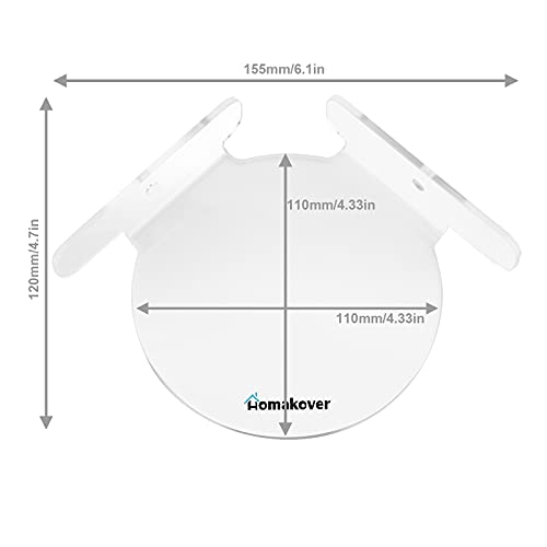 Homakover 2 Pack Acrylic Mini Circular Corner Shelf Mount for Security Cameras, Baby Monitors, Plants & More, Universal Cam Holder, Easy to Install, Screwless with Damage-free Replacement Strips (Clear) - Image 2