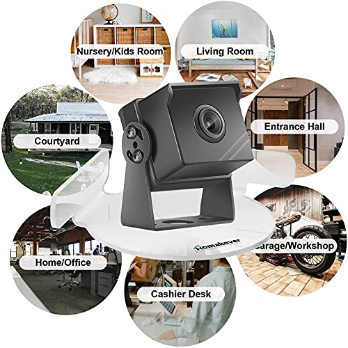 Homakover 2 Pack Acrylic Mini Circular Corner Shelf Mount for Security Cameras, Baby Monitors, Plants & More, Universal Cam Holder, Easy to Install, Screwless with Damage-free Replacement Strips (Clear) - Image 5