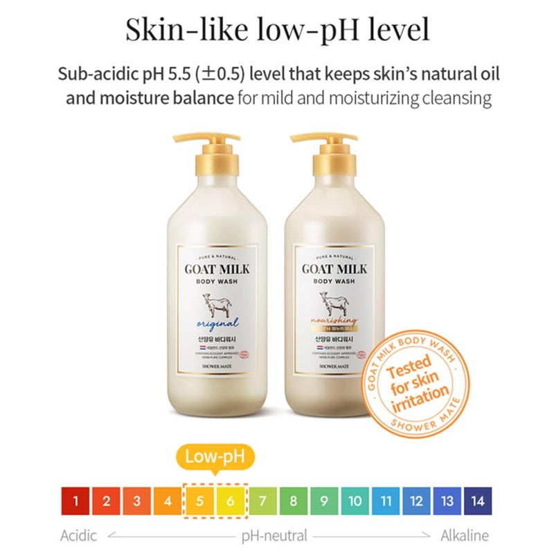 Shower Mate SHOWERMATE Goat Milk Body Wash (1 Pack, Original) - Image 5
