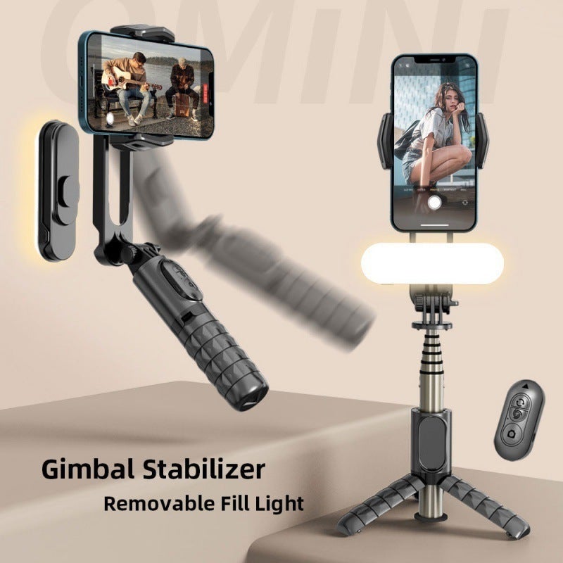 Handheld Stabilizer Aluminum Alloy Lightweight Durable - Detachable Fill Light With 3 Color Modes 9 Brightness Levels Mobile Phone Gimbal For Flexible On-The-Go Shooting Selfies - Image 3