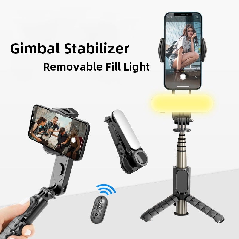 Handheld Stabilizer Aluminum Alloy Lightweight Durable - Detachable Fill Light With 3 Color Modes 9 Brightness Levels Mobile Phone Gimbal For Flexible On-The-Go Shooting Selfies - Image 5